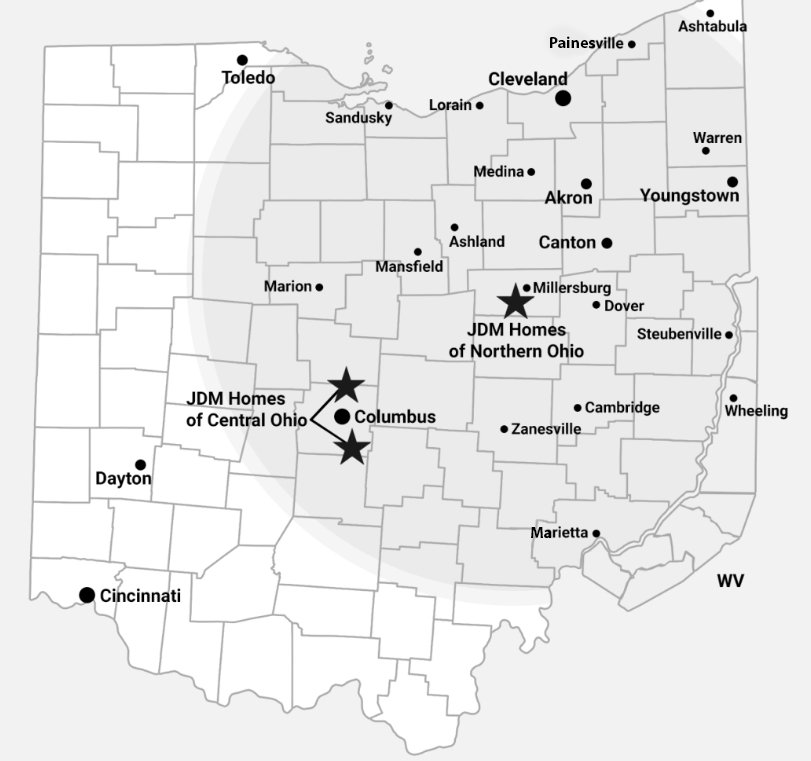 JDM Homes Radius Map