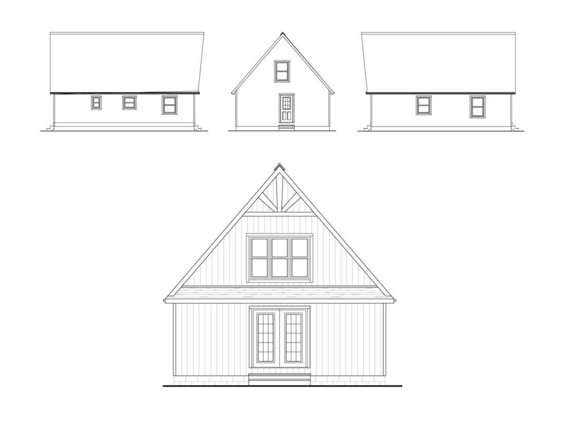 A-Frame Cabin Builders Sketch