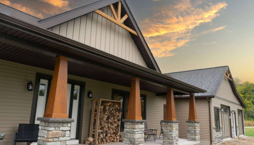 Luxury Modular Home Porch