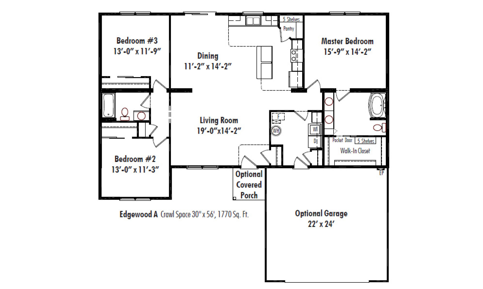 Edgewood Floorplan Crawlspace