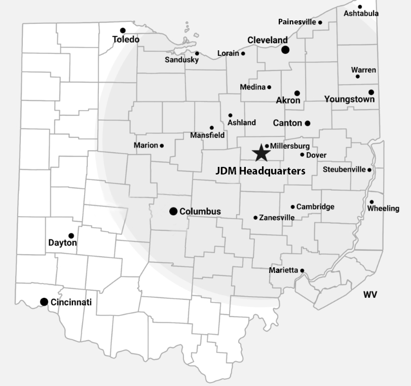 Pole Barn Radius Map
